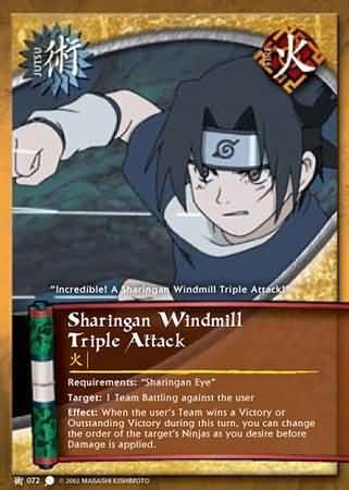 Sharingan Windmill Triple Attack - J-072 - Common Naruto: Coils of the Snake