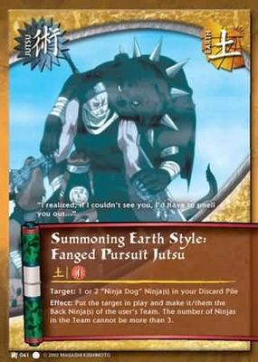 Summoning Earth Style: Fanged Pursuit Jutsu - J-041 - Common Naruto: The Path to Hokage