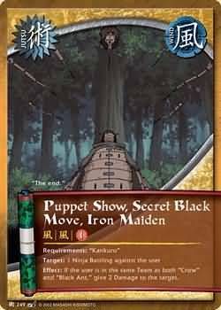 Puppet Show, Secret Black Move, Iron Maiden - J-249 - Common Naruto: Battle of Destiny