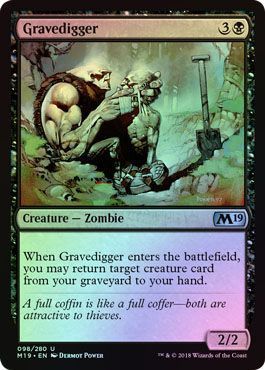 Gravedigger 098/280 - Foil Magic 2019 (M19) Foil Singles (Español)