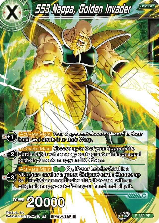 SS3 Nappa, Golden Invader - Promotion Cards,  FOIL