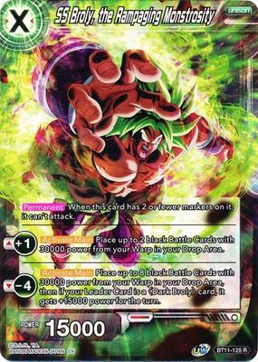 SS Broly, the Rampaging Monstrosity - BT11-125 - Foil Rare UW Series 2: Vermilion Bloodline Foil Singles
