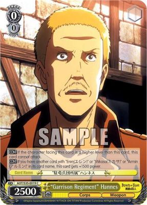 &quot;Garrison Regiment&quot; Hannes - Attack on Titan (AOT/S35) Attack on Titan