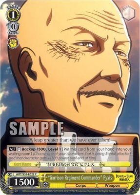 &quot;Garrison Regiment Commander&quot; Pyxis - Attack on Titan (AOT/S35) Attack on Titan