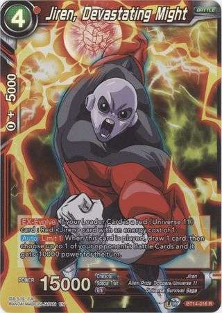 Jiren, Devastating Might - BT14-016 - Rare Foil UW Series 5: Cross Spirits Foil Singles