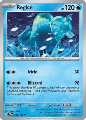 Regice - 042/159 - Uncommon Scarlet &amp; Violet: Journey Together Singles