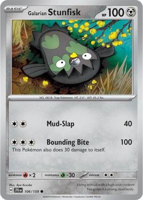 Galarian Stunfisk - 106/159 - Common Scarlet &amp; Violet: Journey Together Singles