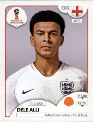 Dele Alli  2018 Panini World Cup Stickers Russia #584 England Soccer Sticker