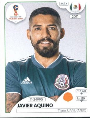 Javier Aquino 2018 Panini World Cup Stickers Russia #465  Mexico Soccer Sticker