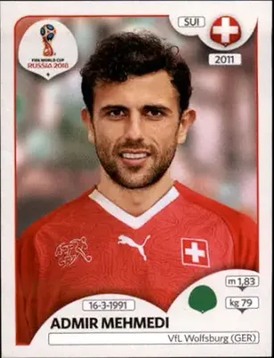 Admir Mehmedi 2018 Panini World Cup Stickers Russia #390