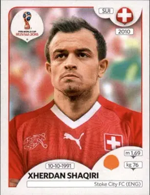 Xherdan Shaqiri  2018 Panini World Cup Stickers Russia #385 Switzerland Soccer