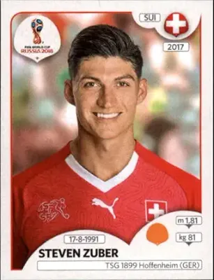 Steven Zuber  2018 Panini World Cup Stickers Russia #382 Switzerland Official