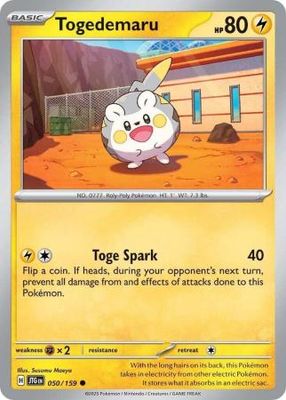 Togedemaru - 050/159 - Common Scarlet &amp; Violet: Journey Together Singles