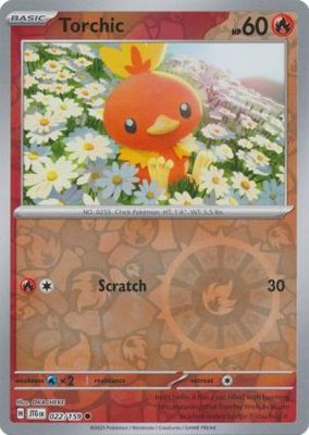 Torchic - 022/159 - Common Reverse Holo Scarlet &amp; Violet: Journey Together Reverse Holo Singles