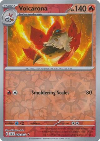 Volcarona - 029/159 - Uncommon Reverse Holo Scarlet &amp; Violet: Journey Together Reverse Holo Singles