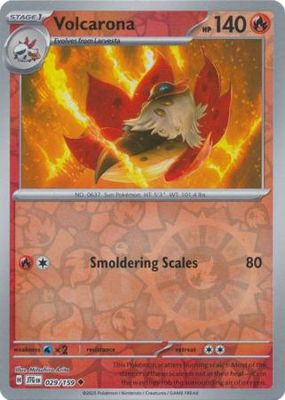 Volcarona - 029/159 - Uncommon Reverse Holo Scarlet &amp; Violet: Journey Together Reverse Holo Singles