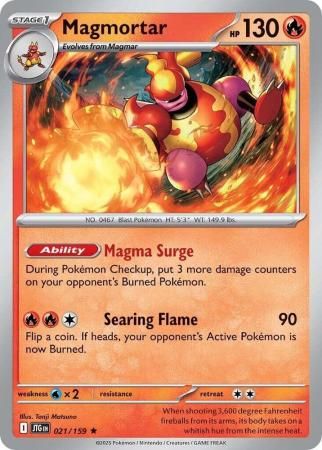 Magmortar - 021/159 - Rare-Holo  Scarlet &amp; Violet: Journey Together Singles