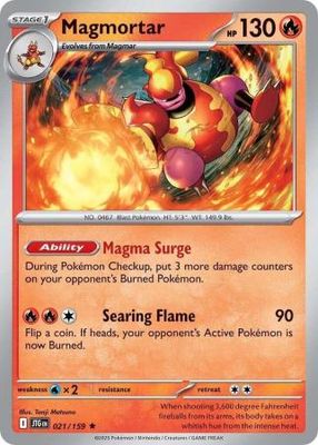Magmortar - 021/159 - Rare-Holo  Scarlet &amp; Violet: Journey Together Singles