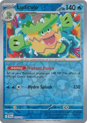 Ludicolo - 037/159 - Reverse Holo Rare Scarlet &amp; Violet: Journey Together Reverse Holo Singles