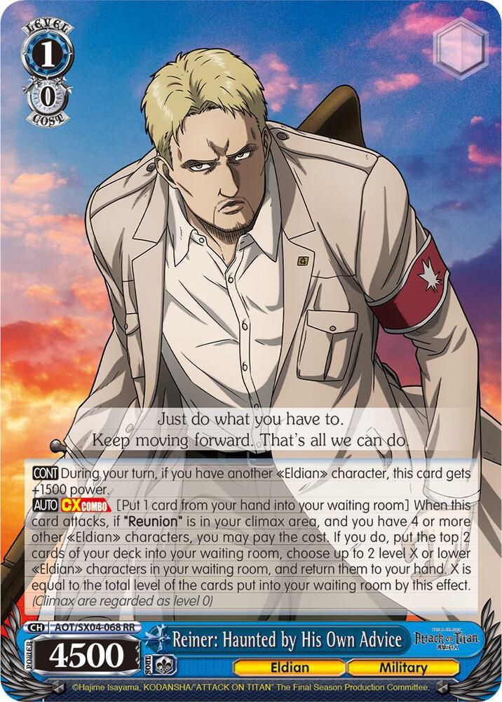 Reiner: Haunted by His Own Advice - Attack On Titan: Final Season (AOT3) Attack On Titan: Final Season