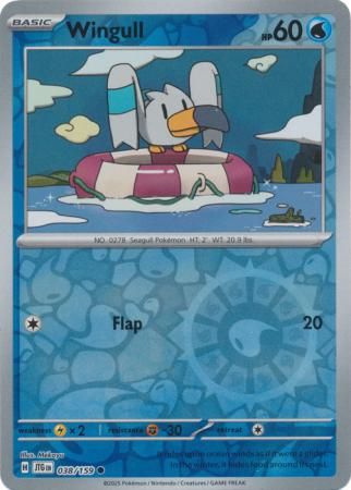 Wingull - 038/159 - Common Reverse Holo Scarlet &amp; Violet: Journey Together Reverse Holo Singles