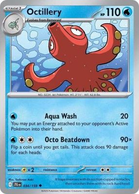 Octillery - 034/159 - Uncommon Scarlet &amp; Violet: Journey Together Singles