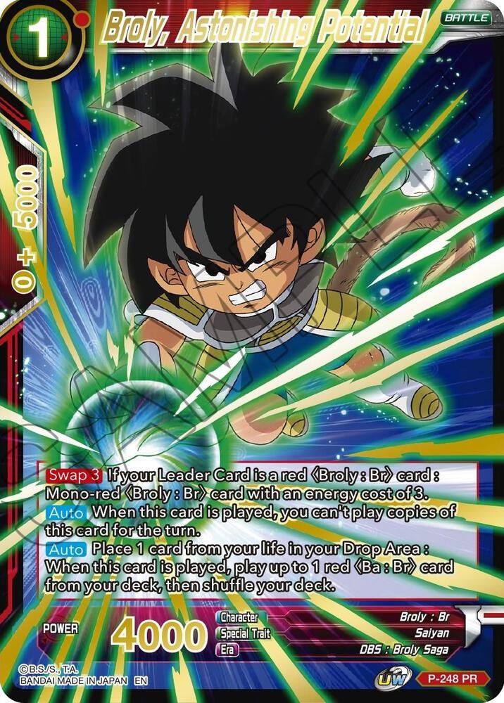 Broly, Astonishing Potential (Gold Stamped) - Mythic Booster (MB-01) Foil