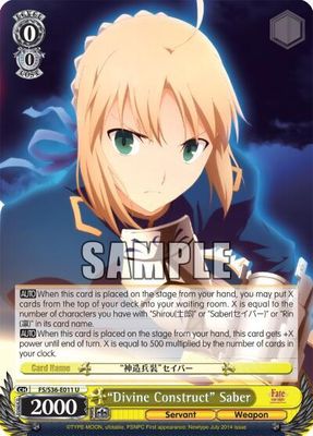 &quot;Divine Construct&quot; Saber - Fate/stay night [Unlimited Blade Works] Vol. II (FS/S36) Fate/stay night [Unlimited Blade Works] Vol. II