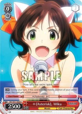 *(Asterisk), Miku - The iDOLM@STER Cinderella Girls (IMC/W41) The iDOLM@STER Cinderella Girls