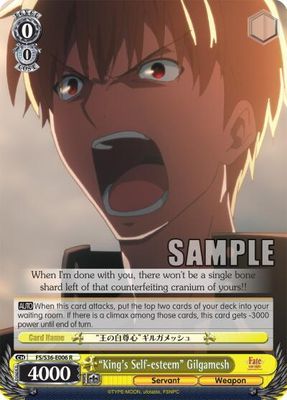 &quot;King&#39;s Self-esteem&quot; Gilgamesh - Fate/stay night [Unlimited Blade Works] Vol. II (FS/S36) Fate/stay night [Unlimited Blade Works] Vol. II Foild