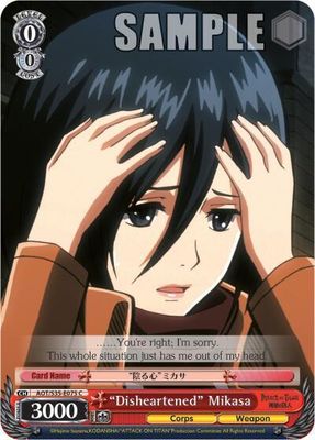 &quot;Disheartened&quot; Mikasa - Attack on Titan (AOT/S35) Attack on Titan