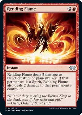 Rending Flame 175/277 - Innistrad: Crimson Vow (VOW) (espanol)
