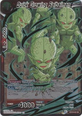 Quick Growing Saibaimen - EX19-02 - Expansion Rare Foil Dragon Ball Super: Special Anniversary Box 2021 Foil Singles