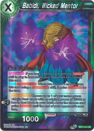 Babidi, Wicked Mentor - BT14-064 - Pre-Release Promo Cross Spirits Pre-Release Promos