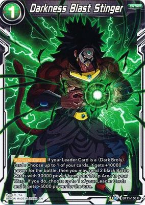 Darkness Blast Stinger - BT11-150 - Foil Common UW Series 2: Vermilion Bloodline Foil Singles