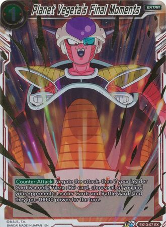 Planet Vegeta&#39;s Final Moments - EX13-07 - Expansion Rare Foil Dragon Ball Super: Special Anniversary Box 2020 Foil Singles