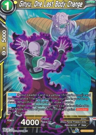Ginyu, One Last Body Change - BT12-105 - Rare Foil UW Series 3: Vicious Rejuvenation Foil Singles