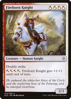 Fireborn Knight 210/269- Throne of Eldraine (ELD) Throne of Eldraine (espanol)