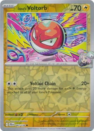 Iono&#39;s Voltorb - 047/159 - Common Reverse Holo Scarlet &amp; Violet: Journey Together Reverse Holo Singles