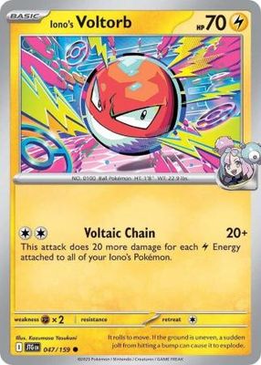 Iono&#39;s Voltorb - 047/159 - Common Scarlet &amp; Violet: Journey Together Singles