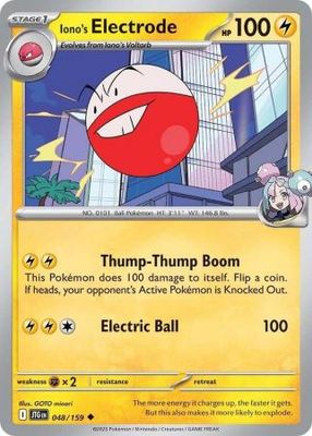 Iono&#39;s Electrode - 048/159 - Uncommon Scarlet &amp; Violet: Journey Together Singles