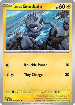 Alolan Geodude - 044/159 - Common Scarlet &amp; Violet: Journey Together Singles