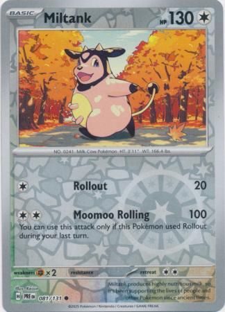 Miltank - 081/131 - Common Reverse Holo Scarlet &amp; Violet: Prismatic Evolutions Reverse Holo Singles