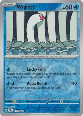 Wiglett - 047/162 - Common Reverse Holo Scarlet &amp; Violet: Temporal Forces Reverse Holo Singles (Español)