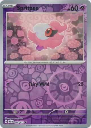 Spritzee - 038/131 - Common Reverse Holo Scarlet &amp; Violet: Prismatic Evolutions Reverse Holo Singles