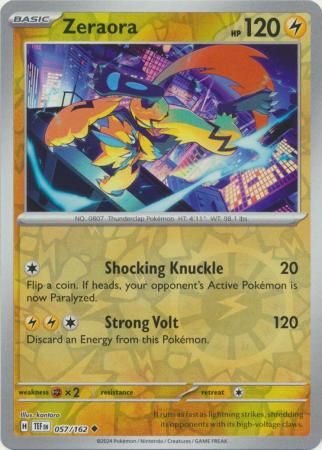 Zeraora - 057/162 - Uncommon Reverse Holo Scarlet &amp; Violet: Temporal Forces Reverse Holo Singles