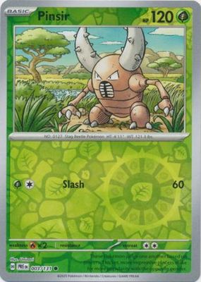 Pinsir - 003/131 - Common Reverse Holo Scarlet &amp; Violet: Prismatic Evolutions Reverse Holo Singles
