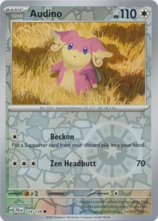 Audino - 124/159 - Common Reverse Holo Scarlet &amp; Violet: Journey Together Reverse Holo Singles