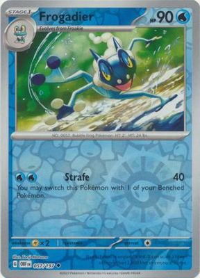 Frogadier - 057/197 - Uncommon Reverse Holo Scarlet &amp; Violet: Obsidian Flames Reverse Holo Singles
