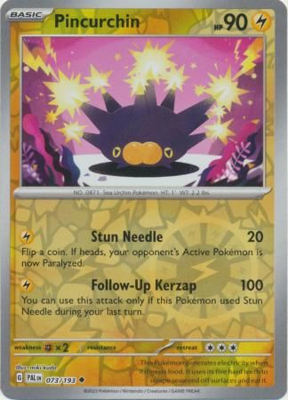 Pincurchin - 073/193 - Uncommon Reverse Holo Scarlet &amp; Violet: Paldea Evolved Reverse Holo Singles